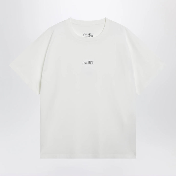 MM6 Maison Margiela - White cotton T-shirt with Numeric logo Brand T-Shirt S