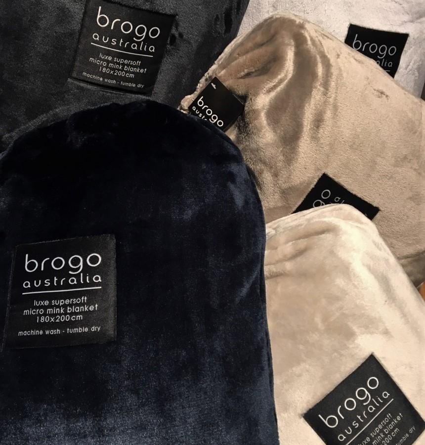 Brogo Throws Brogo Microfibre Supersoft Throw Charcoal Brand