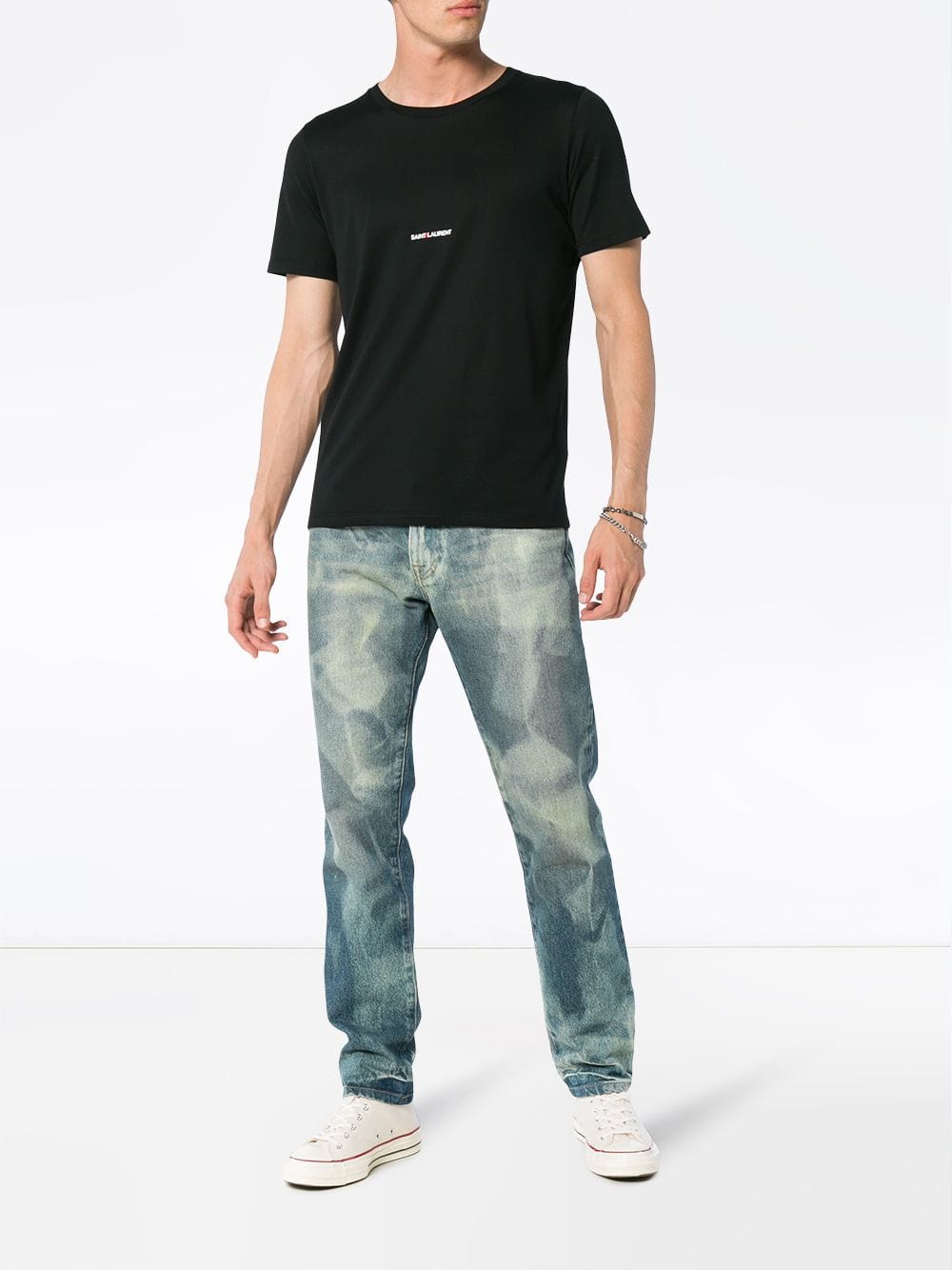 Saint Laurent Topwear Saint Laurent T-shirts and Polos Black Saint Laurent T-shirts and Polos Black at Italian Luxury Group Brand