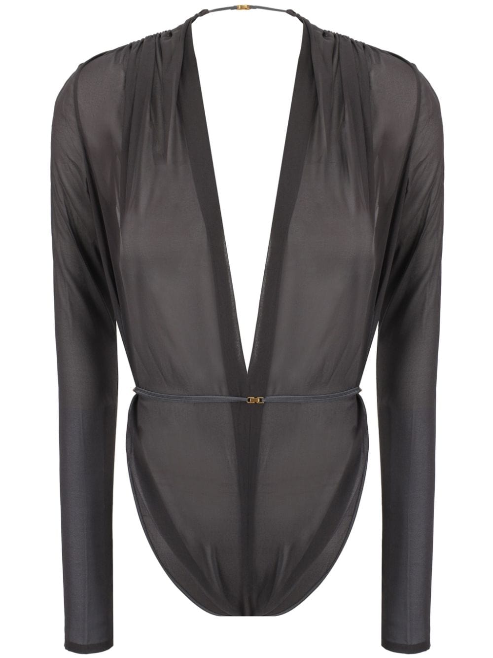 Saint Laurent Topwear 36 Saint Laurent Top Black Saint Laurent Black Silk Top | Plunging V-Neck at Italian Luxury Group Brand