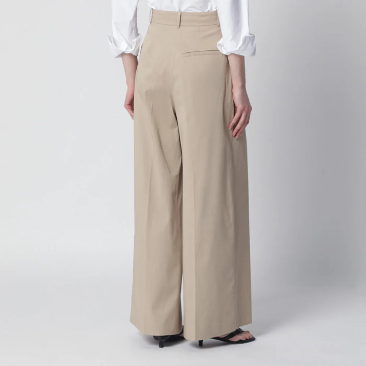 ANINE BING - Beige Lou trousers with pleats Brand Trousers