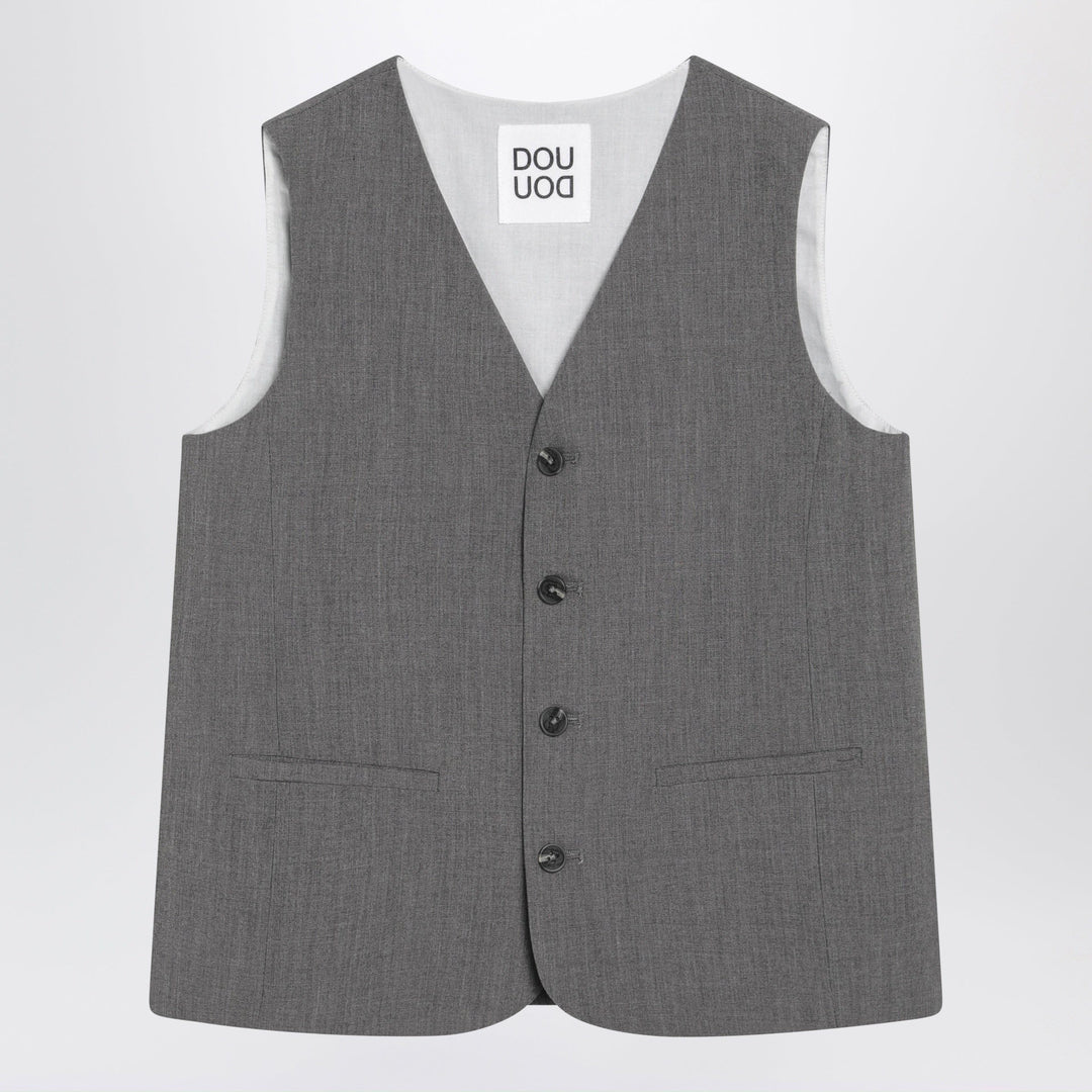 Vests 8 Douuod - Grey single-breasted vest Brand