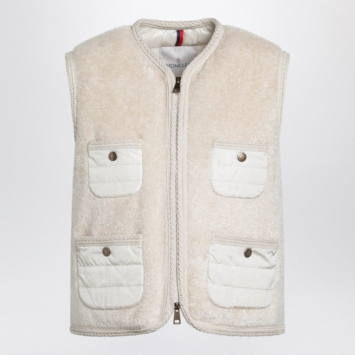 Vests 0 Moncler - Mimosa gilet in teddy-effect fleece Brand