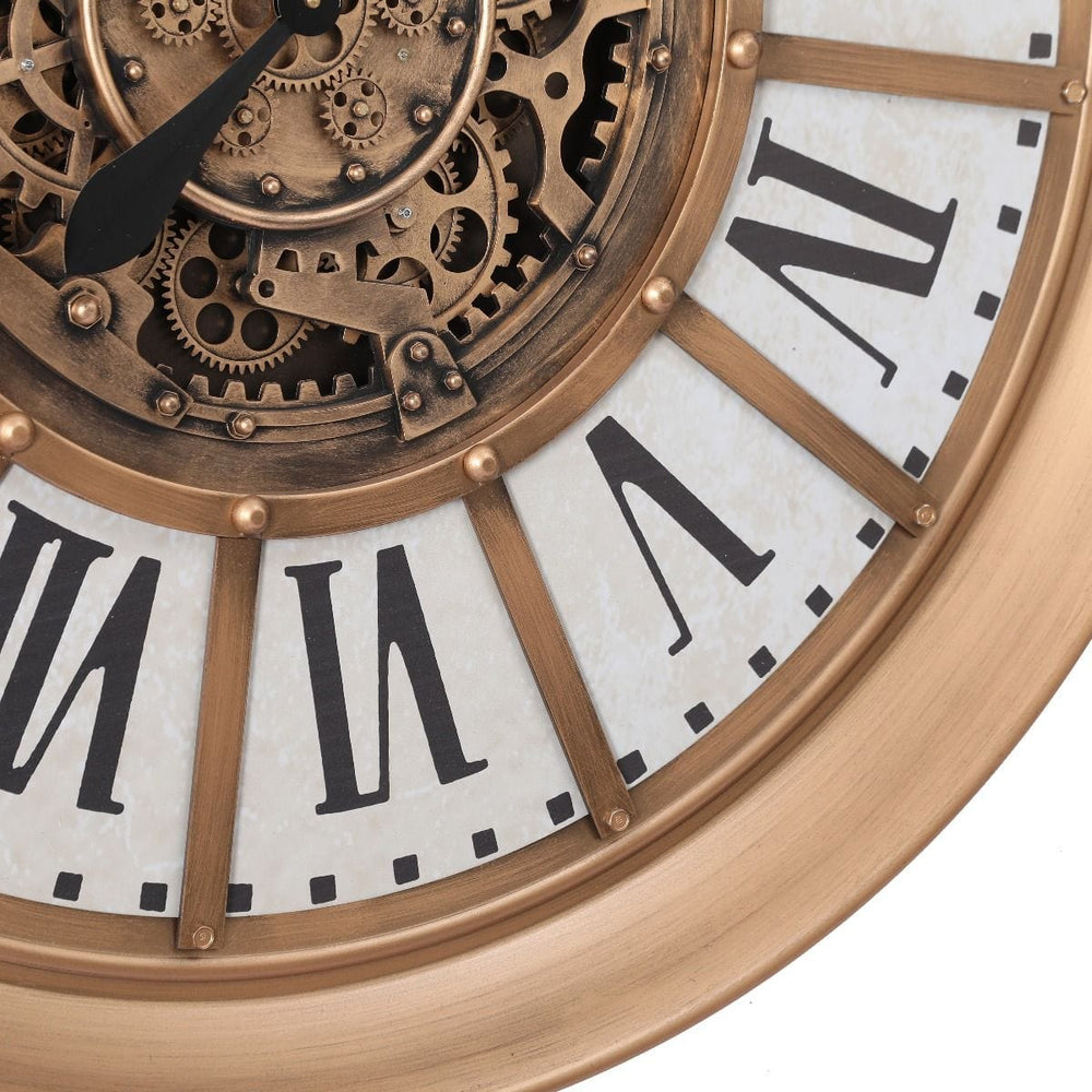Chilli Wall Clock Gunner Round Provincial Wall Clock - Gold wash w/white Gunner Provincial Wall Clock – Gold Wash & White Brand
