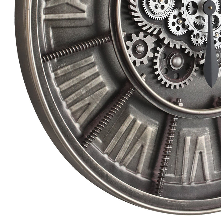 Chilli Wall Clock Romanov Round Industrial Age Wall Clock Grey Brand