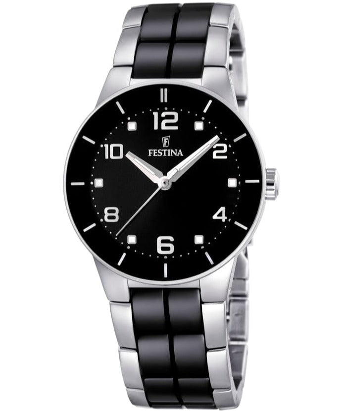 Festina Watch Festina Ceramic Black Men's Watch Case 34.5mm Festina Ceramic Black Men's Watch Case 34.5mm I Free Shipping Worldwide Brand