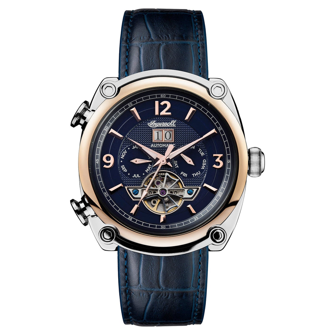 Ingersoll Watch Ingersoll Michigan Automatic Blue Watch Stainless Steel Rose Gold Ingersoll Michigan Automatic Blue Watch I Authorised Retailer Shop Now Brand