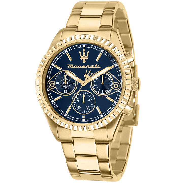 Maserati Watch Maserati Competizione 43mm Multifunction Gold Chronograph Maserati Competizione I Men's Watch I 43mm Gold Chronograph Sport Luxe Brand