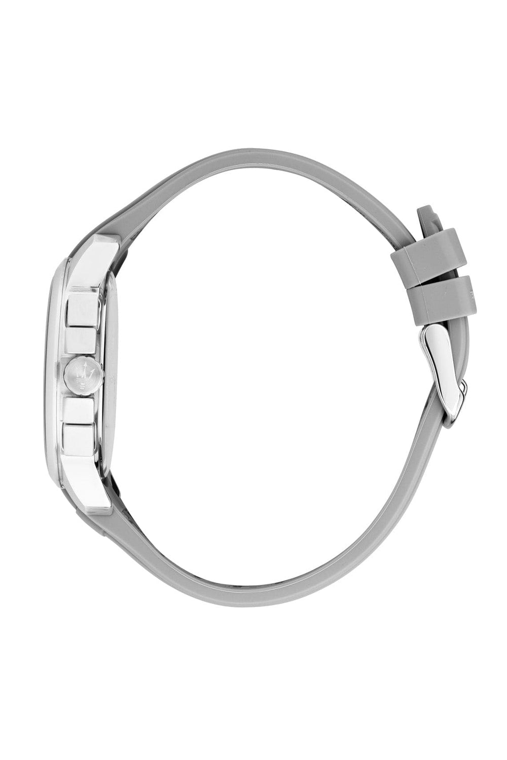 Watch Maserati Successo 42mm Chrono Gray Dial Gray Silicone Strap Watch Brand