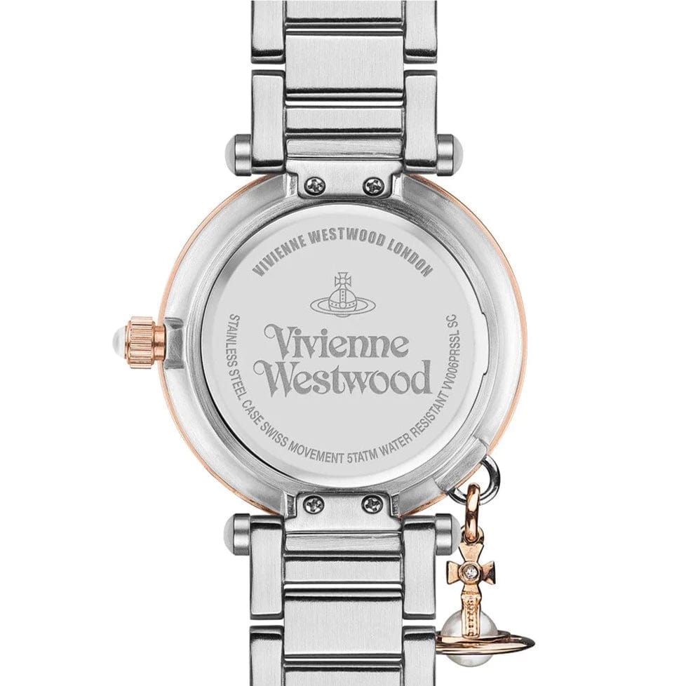 Vivienne Westwood Watch Vivienne Westwood Mother Orb Two Tone Watch Rose Gold With Charm Vivienne Westwood I Women's Designer I Mother Orb Rose Gold Brand