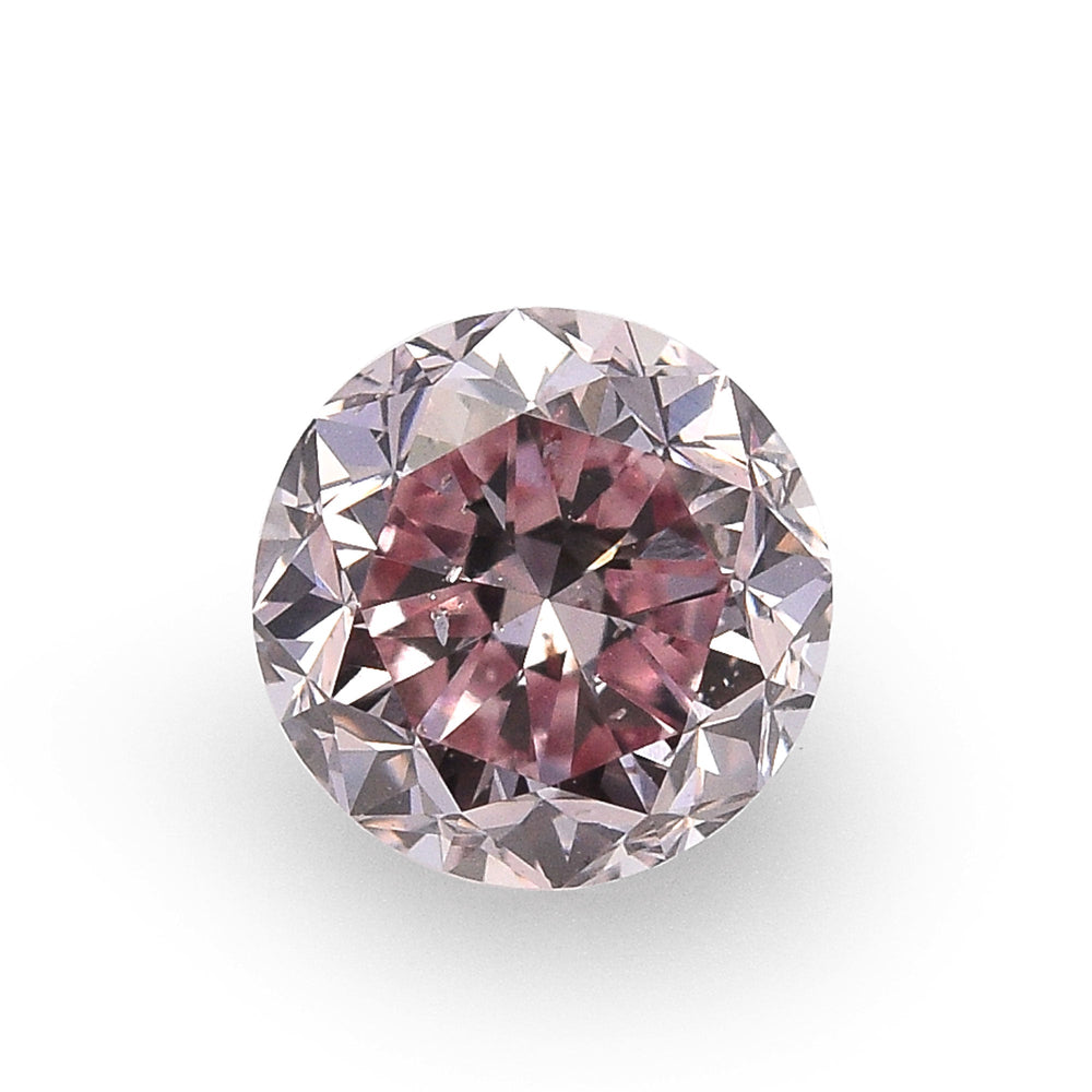 0.59 Carat Fancy Intense Purplish Pink Round Diamond SI2 GIA