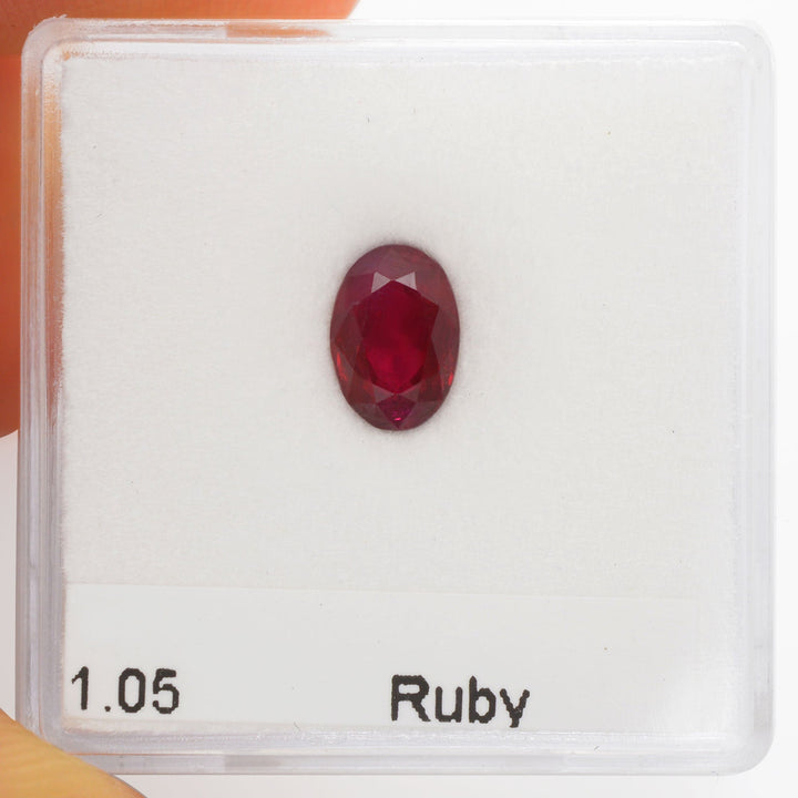 1.05 Carat Red Oval Ruby
