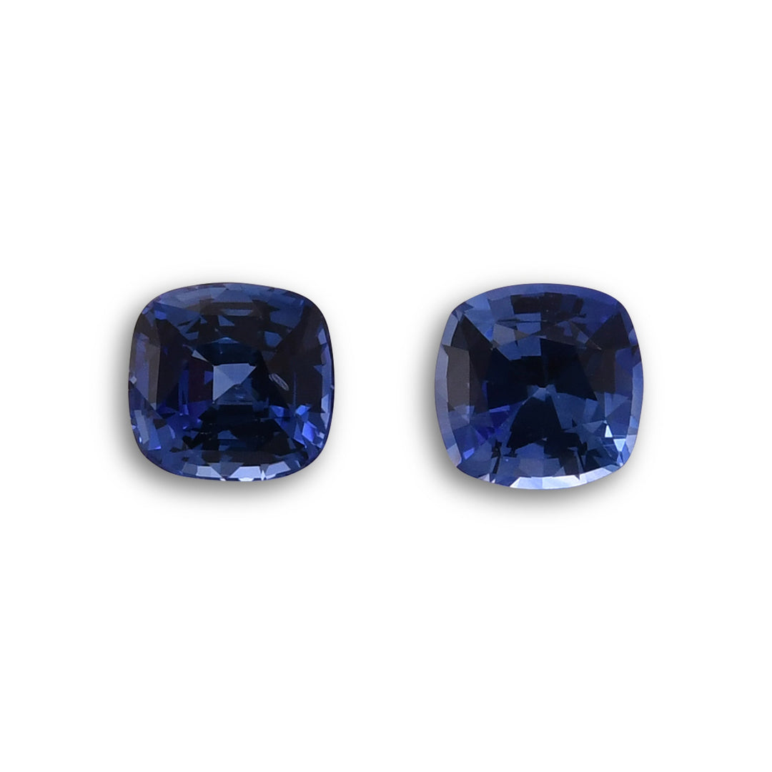 3.89 Carat Blue  Cushion Sapphire