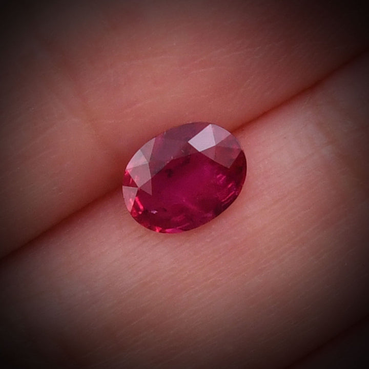 1.22 Carat Red  Oval Ruby
