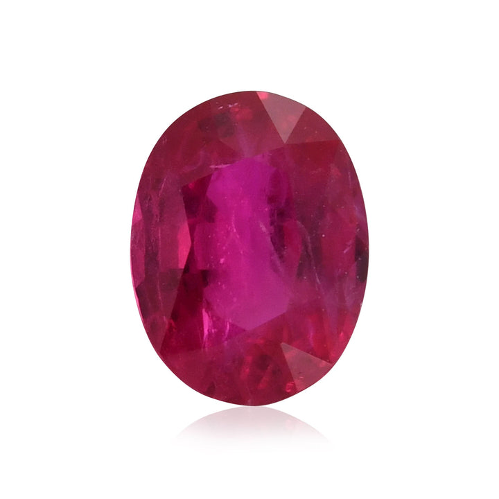 1.41 Carat Red  Oval Ruby