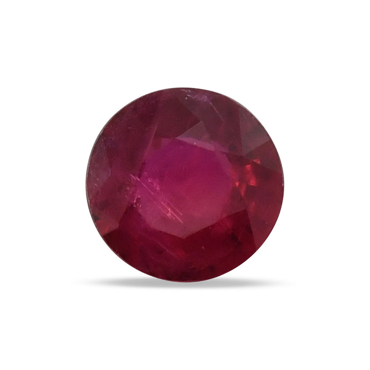 1.67 Carat Red  Round Ruby