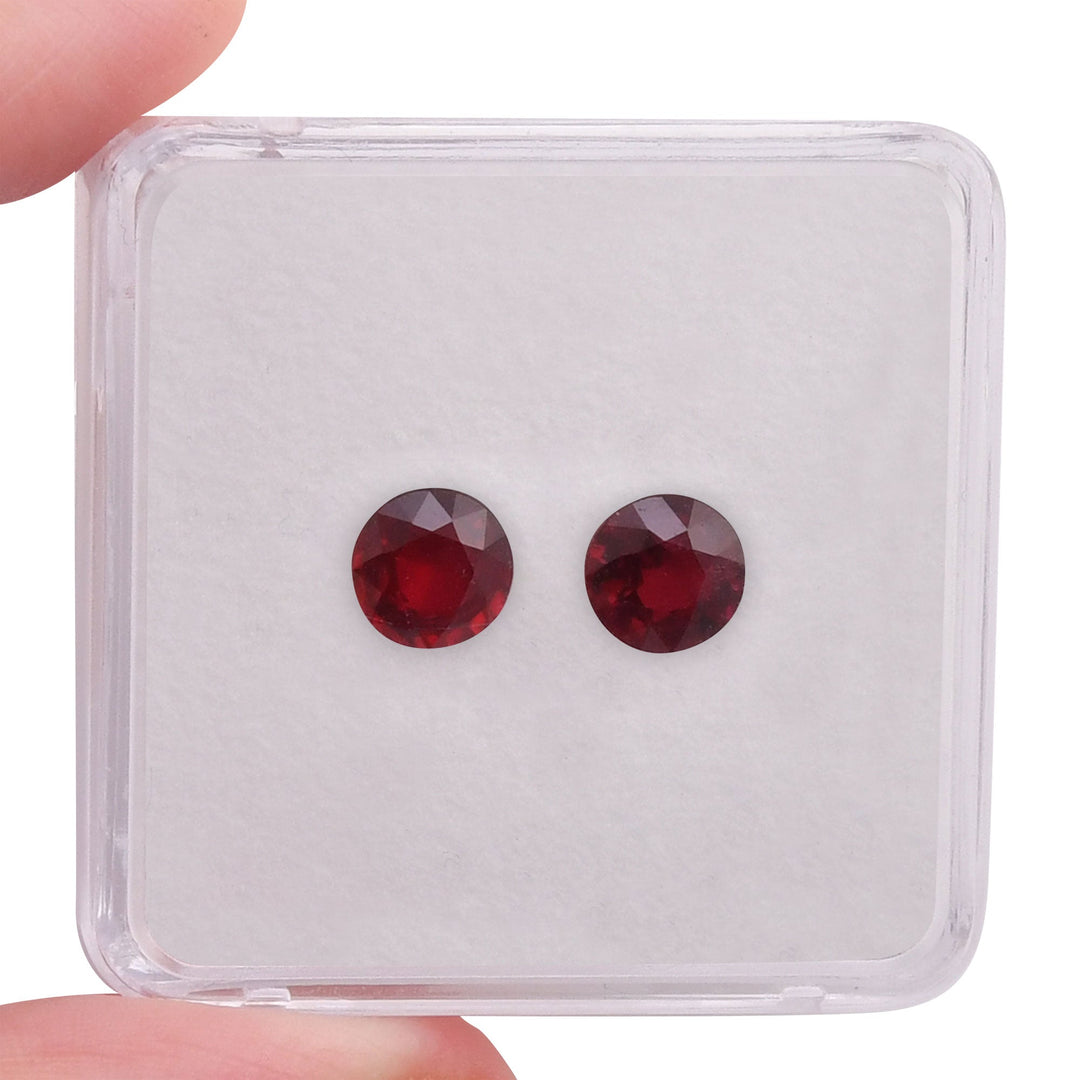 2.90 Carat Red  Round Ruby