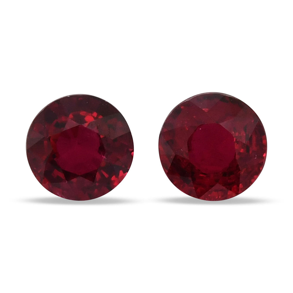 2.80 Carat Red  Round Ruby
