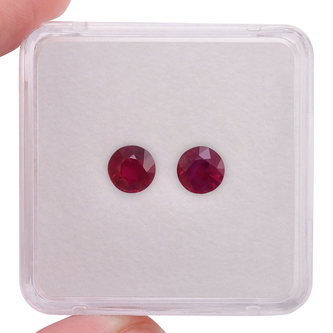 2.33 Carat Red  Round Ruby