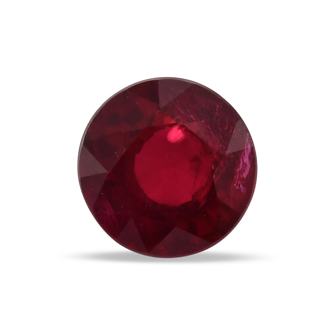1.56 Carat Red  Round Ruby