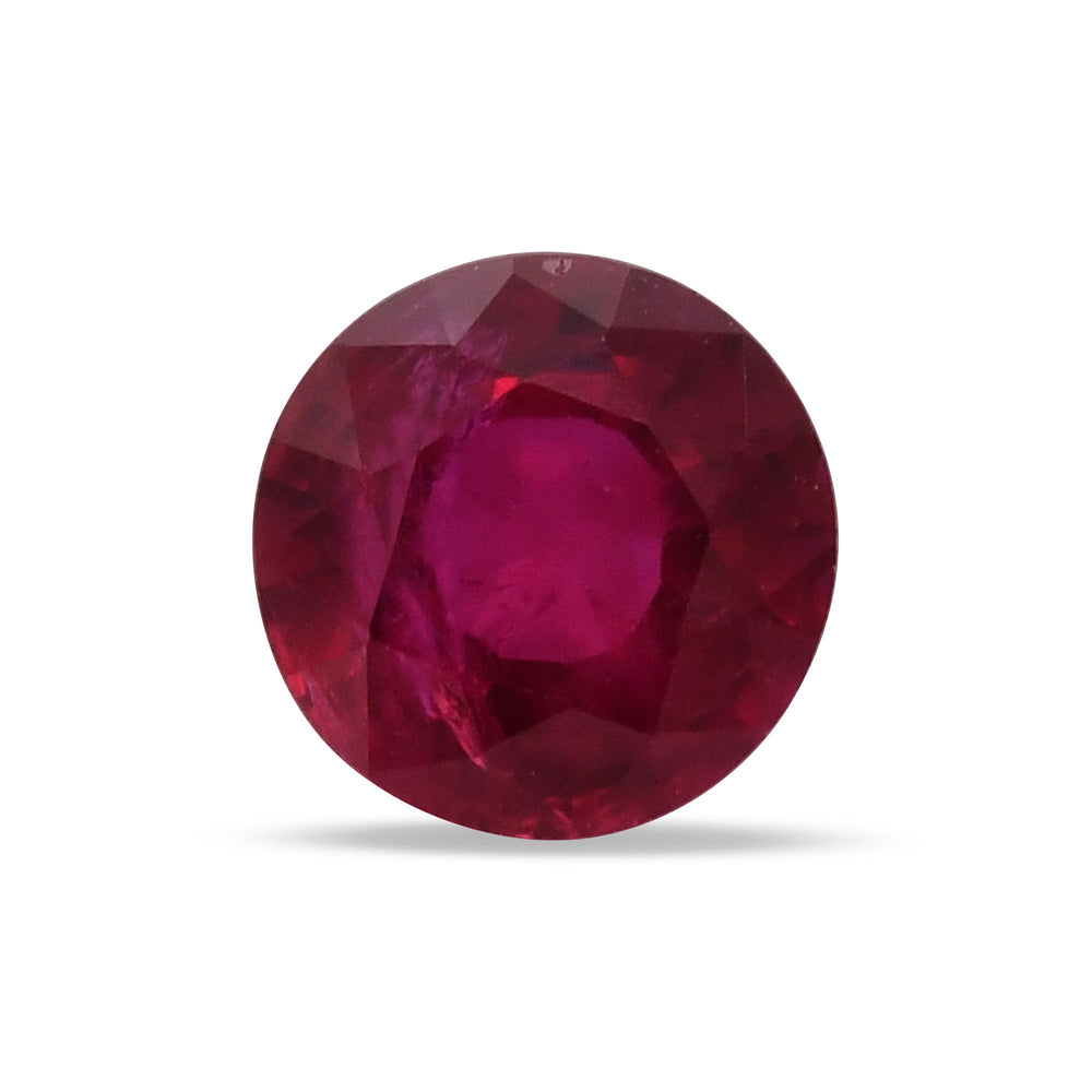 1.30 Carat Red  Round Ruby