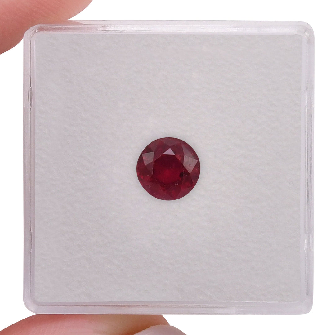 1.38 Carat Red  Round Ruby