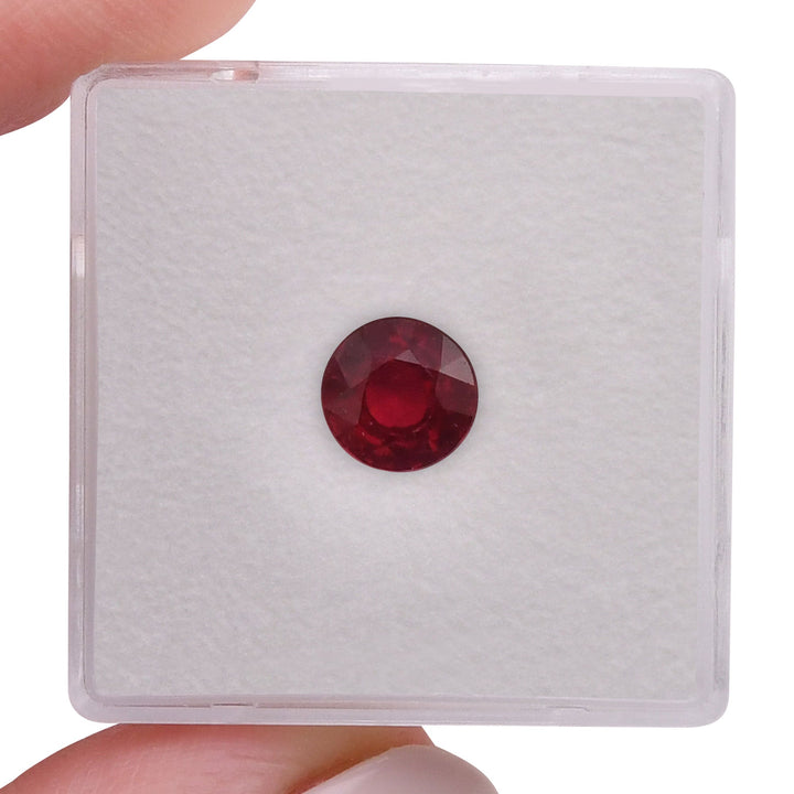 1.71 Carat Red  Round Ruby