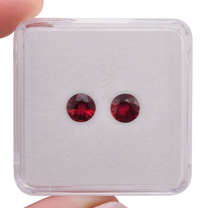 2.04 Carat Red  Round Ruby