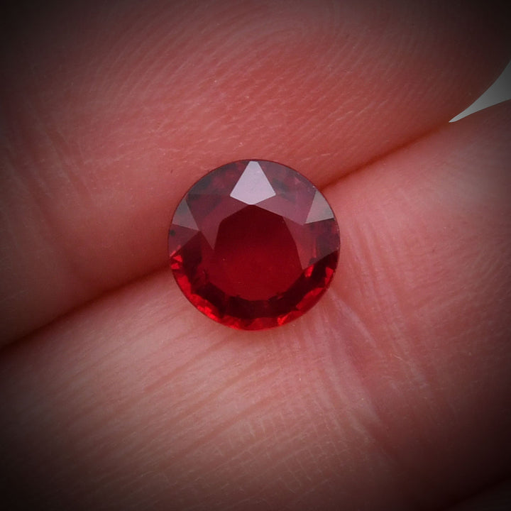 1.53 Carat Red MOZAMBICAN Round Ruby