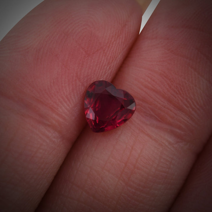 1.02 Carat Red MOZAMBIQUE Heart Ruby
