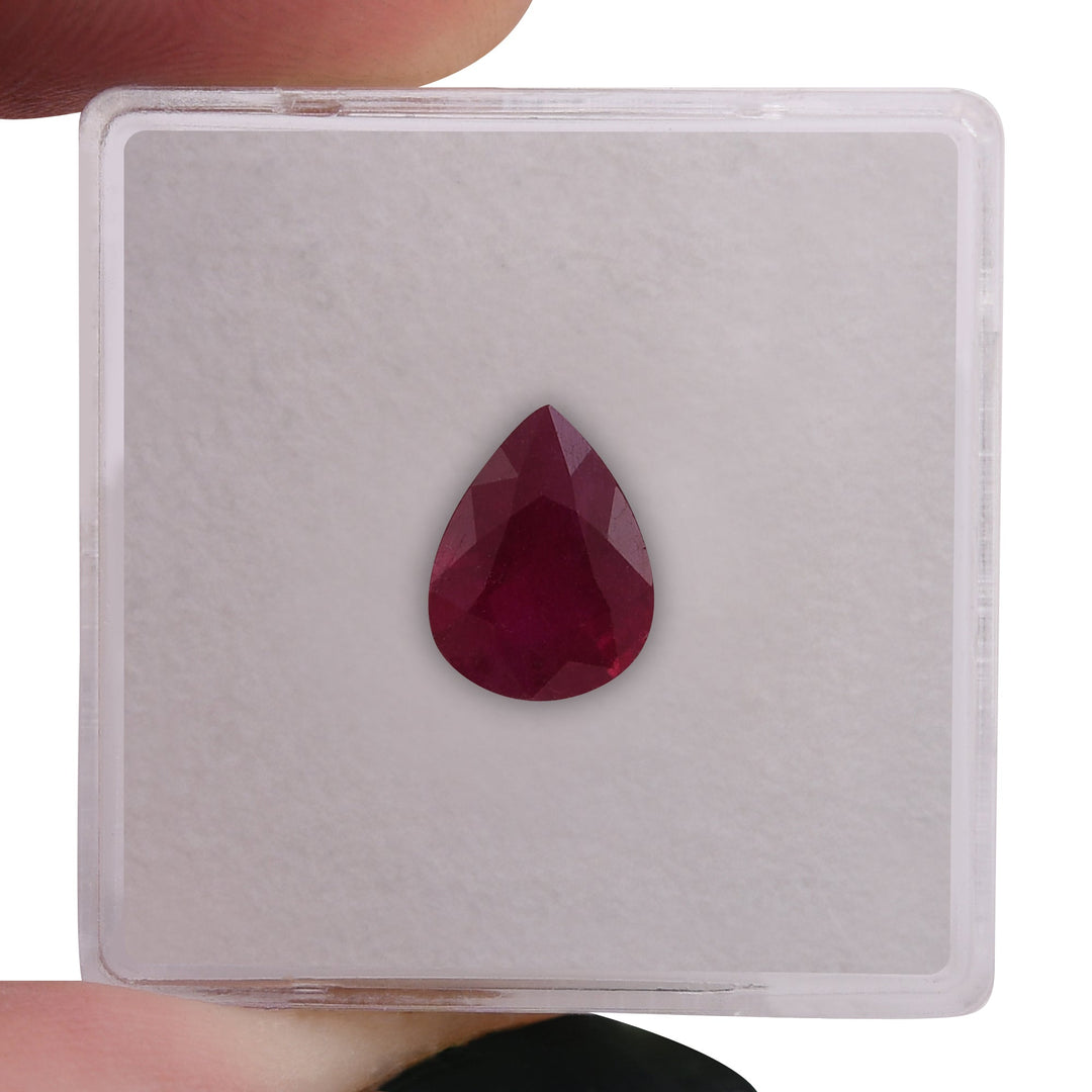 1.65 Carat Red MOZAMBIQUE Pear Ruby