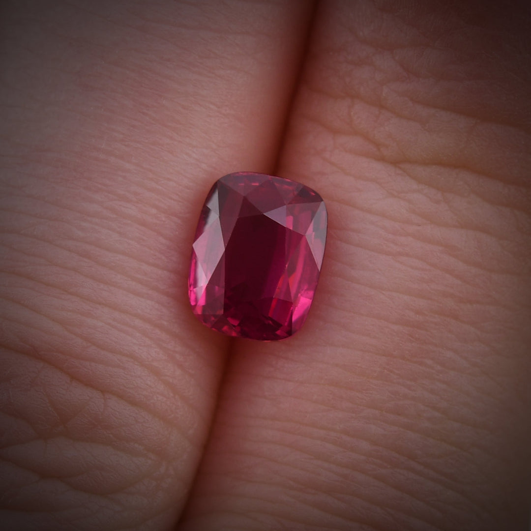 2.02 Carat Red MOZAMBIQUE Cushion Ruby CD