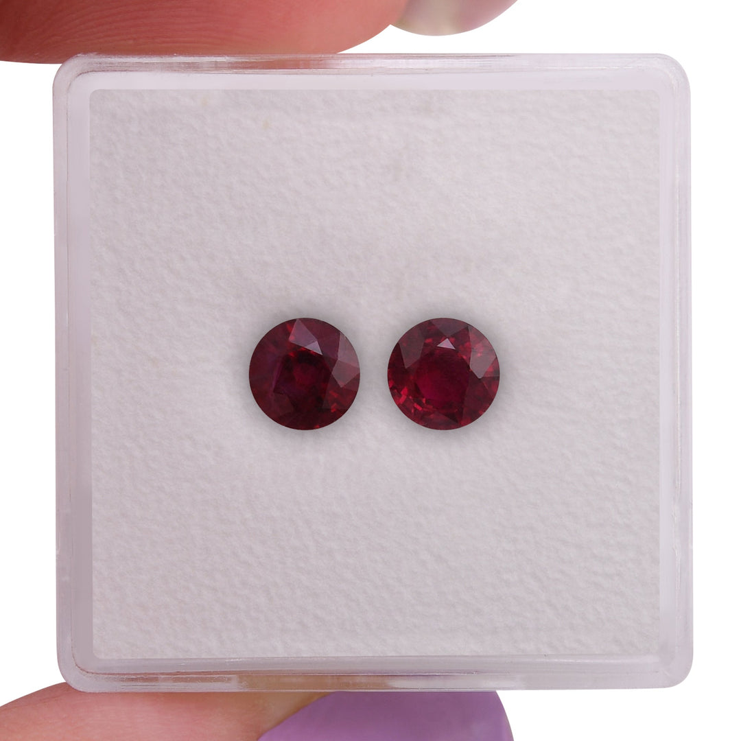 1.22 Carat Red MOZAMBICAN Round Ruby