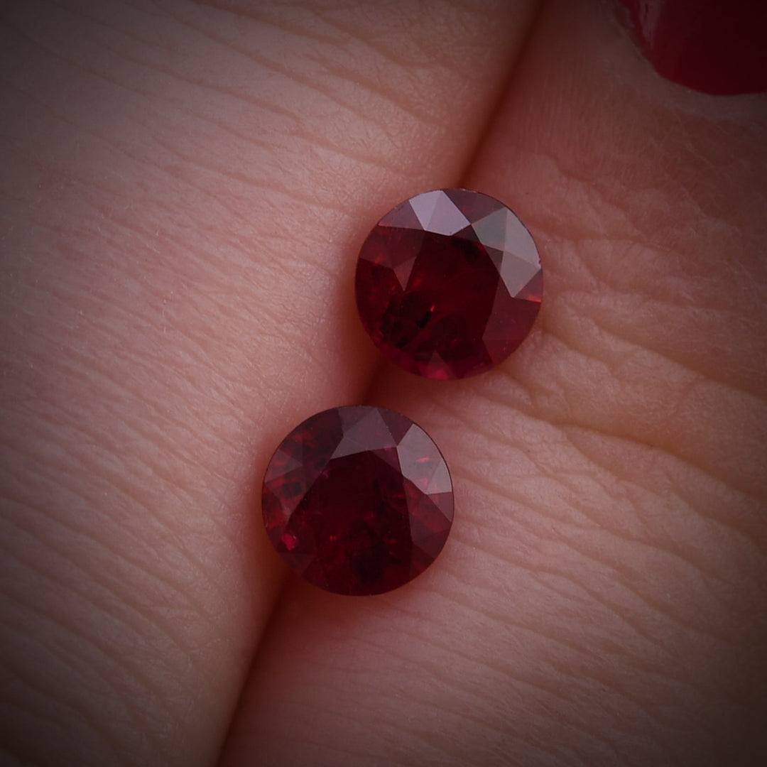 1.63 Carat Red MOZAMBICAN Round Ruby