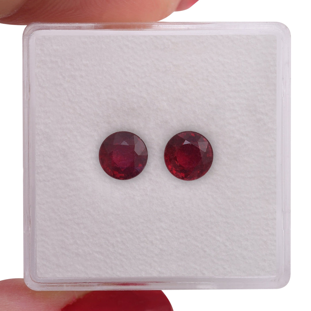 1.59 Carat Red MOZAMBICAN Round Ruby