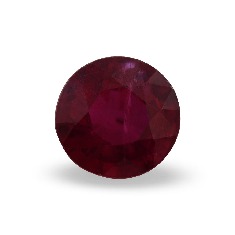 0.79 Carat Red MOZAMBICAN Round Ruby