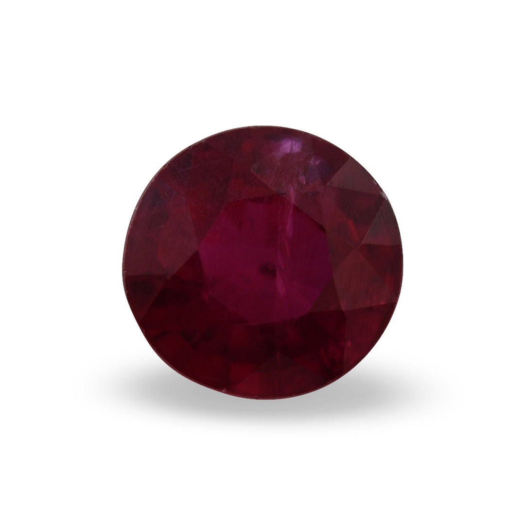 0.79 Carat Red MOZAMBICAN Round Ruby
