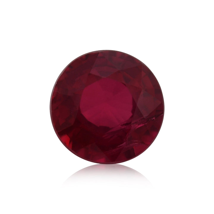 0.68 Carat Red MOZAMBIQUE Round Ruby