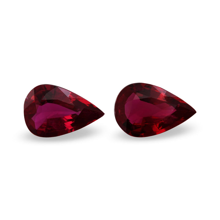 2.62 Carat Red MOZAMBICAN Pear Ruby GIA