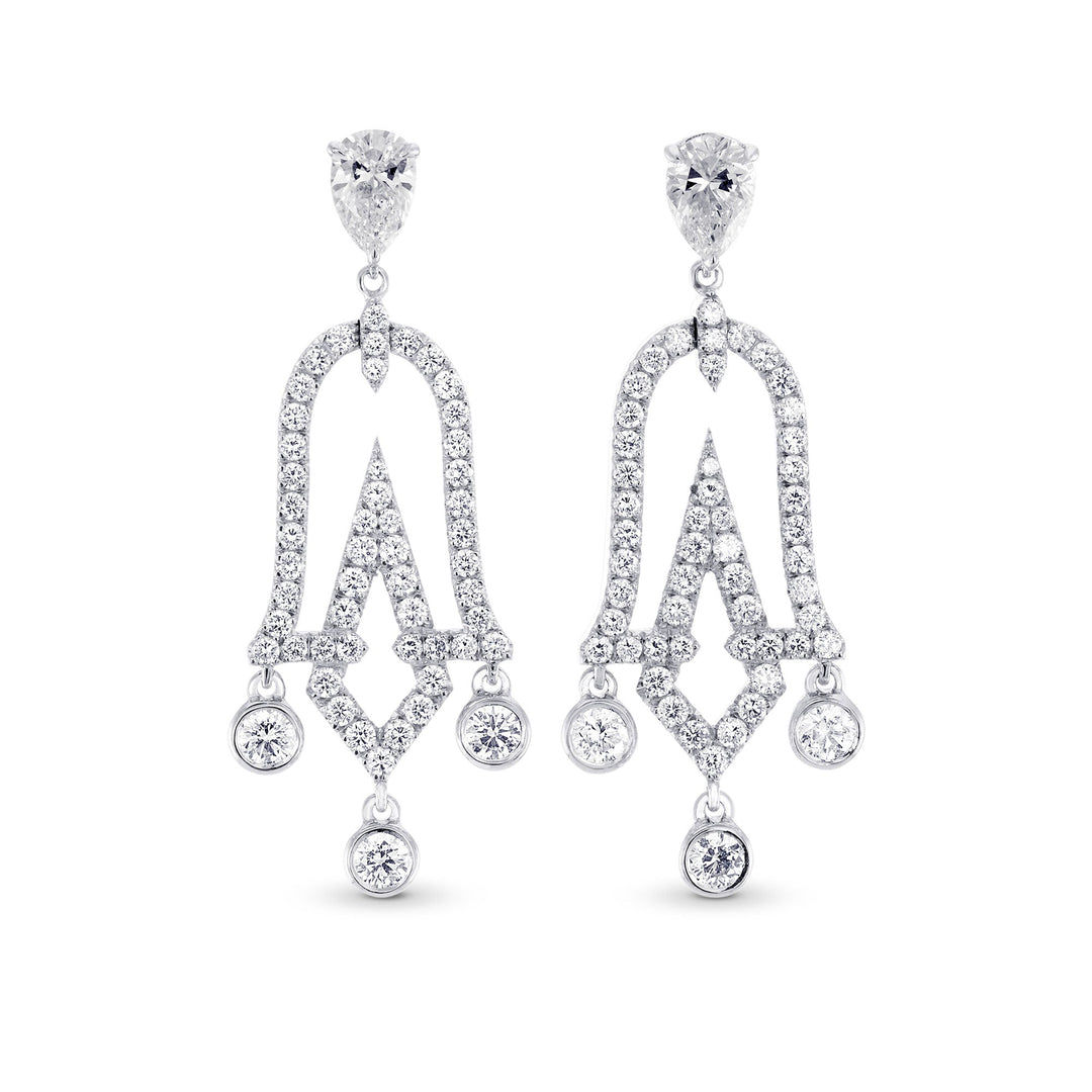 Leibish Chandelier Pear Shape Drop Earrings