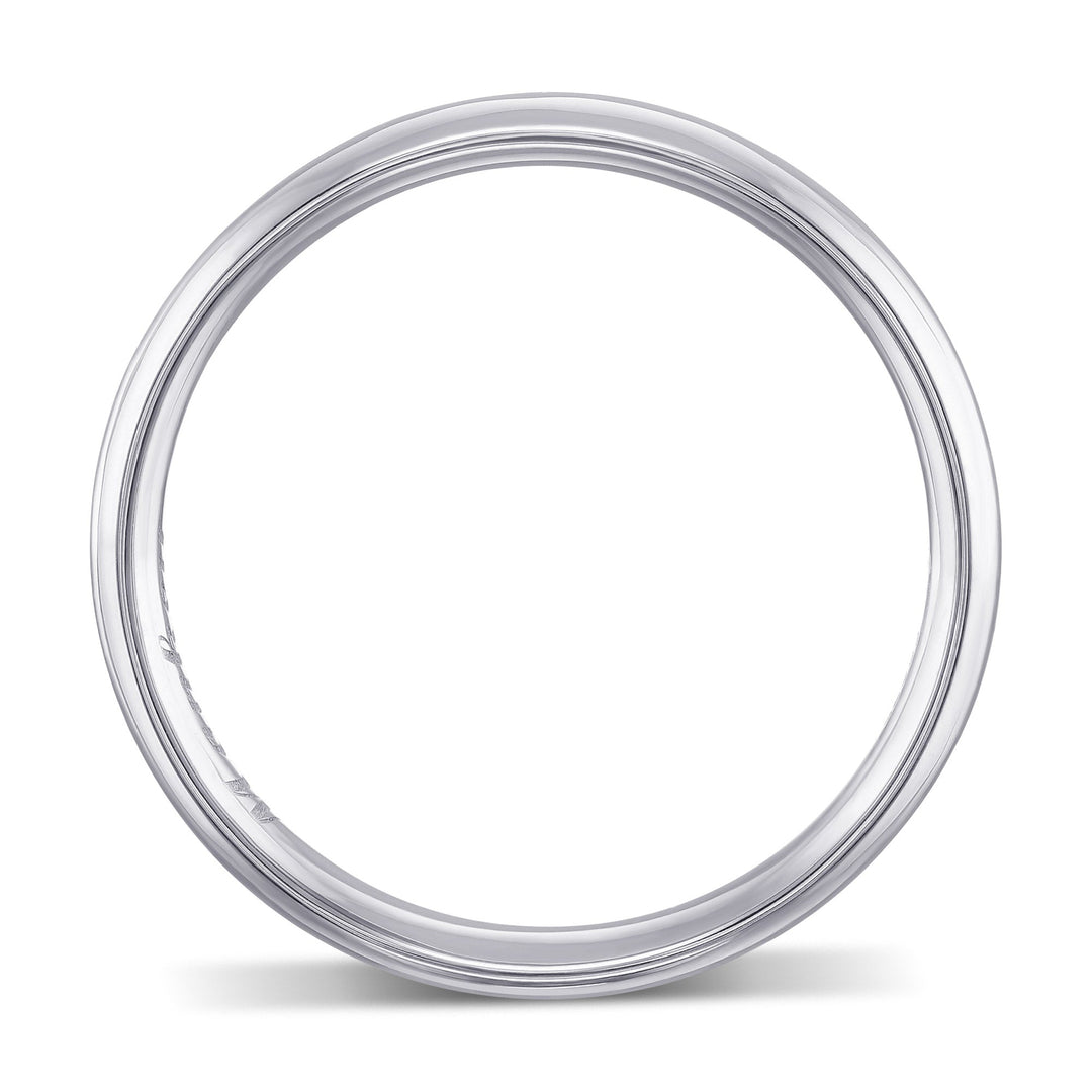 Leibish Comfort Fit Domed Wedding Band