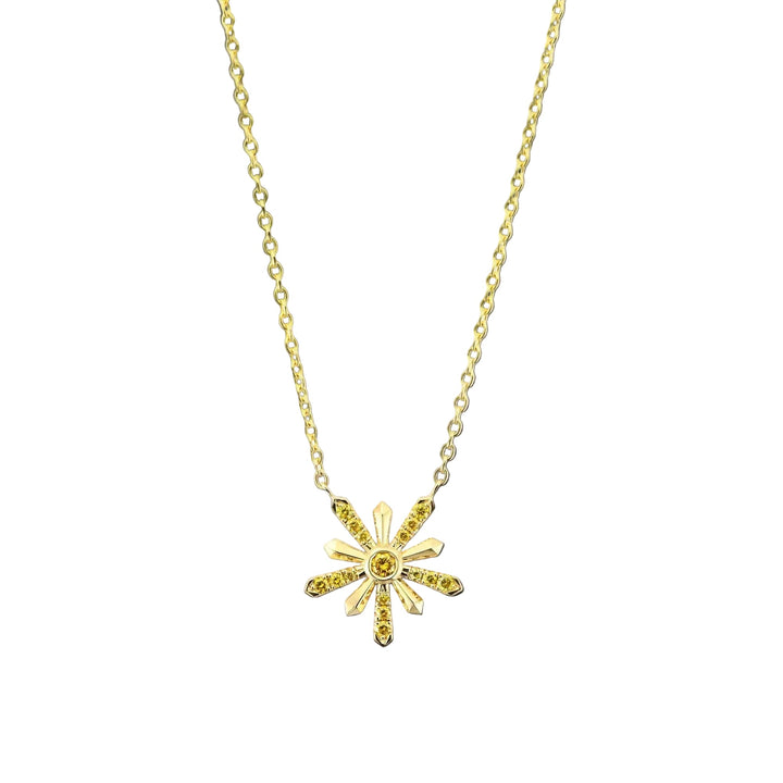 Leibish Fancy Vivid Yellow Pave Diamond Pendant