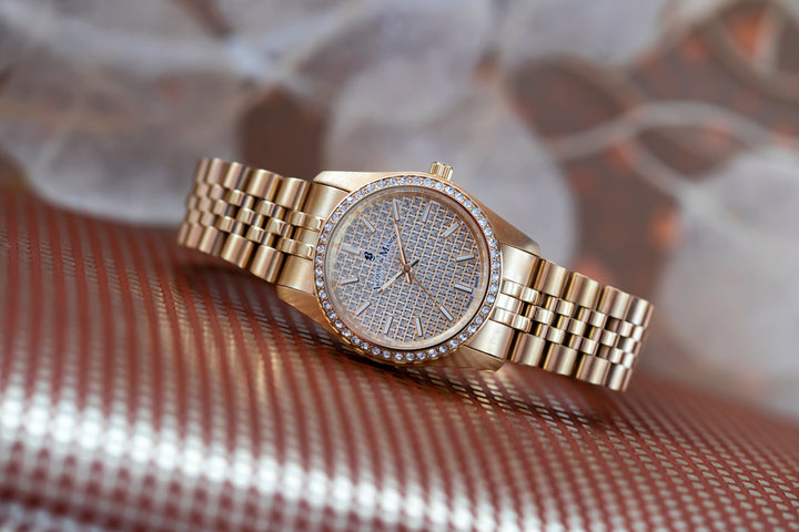 Jacques du Manoir Swiss-Made Inspiration Glamour 34mm Women's Gold Luxury Watch