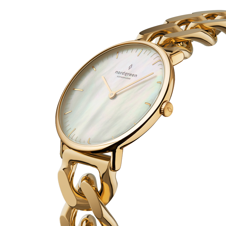 Nordgreen Native 28mm Women's Rose Gold Watch Mother of Pearl Dial