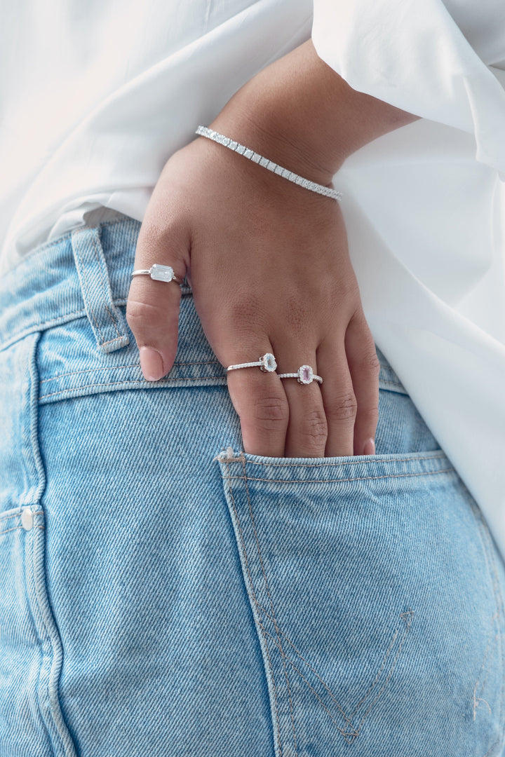 Georgini Bracelet Georgini Selena 3mm Tennis Bracelet Silver 17.5cm Brand