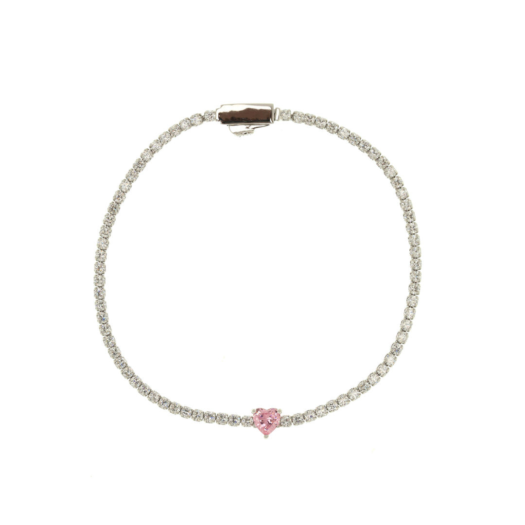 Georgini Bracelet Georgini Sweetheart Tennis Bracelet Silver 18cm Brand