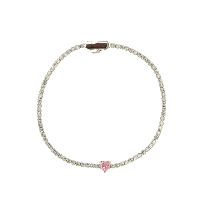 Georgini Bracelet Georgini Sweetheart Tennis Bracelet Silver 18cm Brand